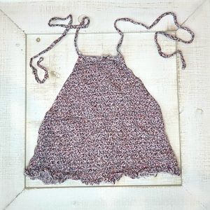 AEO Halter Tie Floral Top